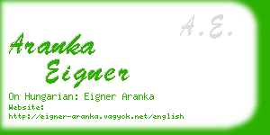 aranka eigner business card